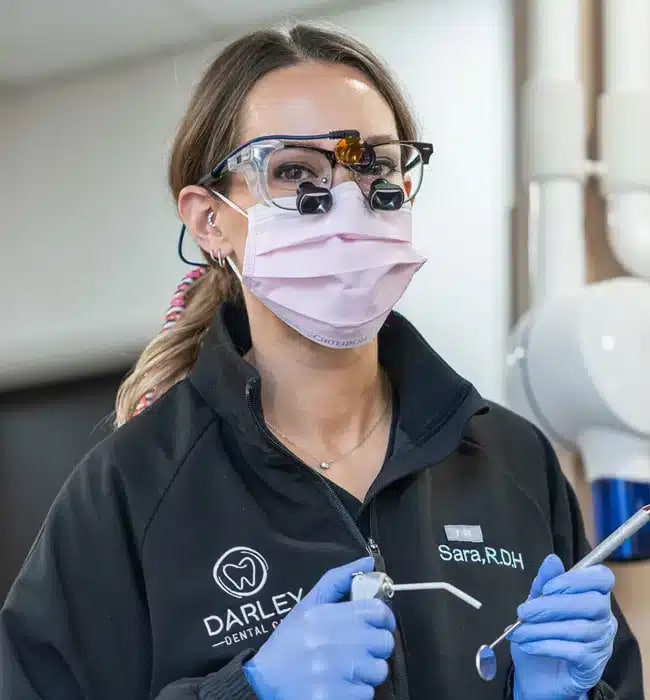 Dentist during emergency dentistry care at Darley Dental Care